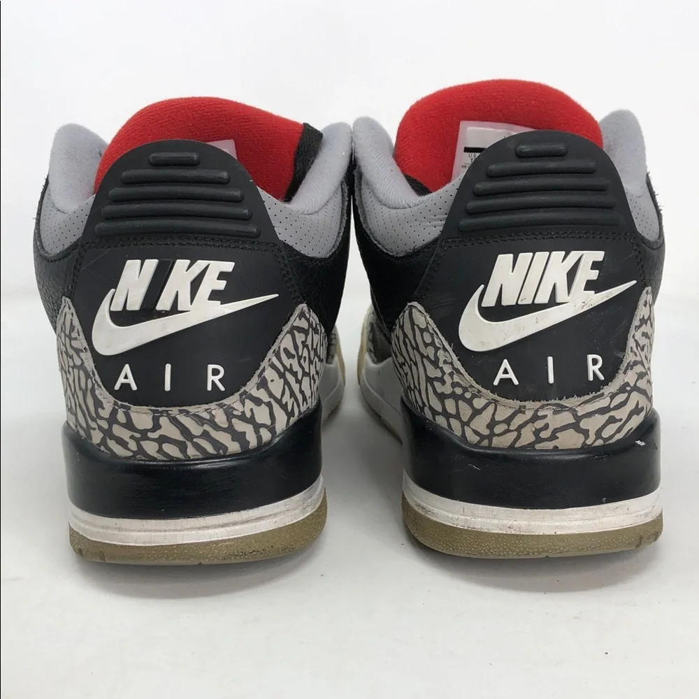Nike Air Jordan 3 Retro 2018 Black Cement 854262-001 Men’s Sneakers - Size 12 - Picture 5 of 14